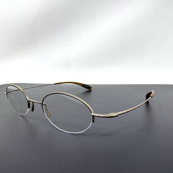 Nike Flexon Eyeglasses 4007 718 Gold Half Rim Frames 49 [] 21 145 Japan